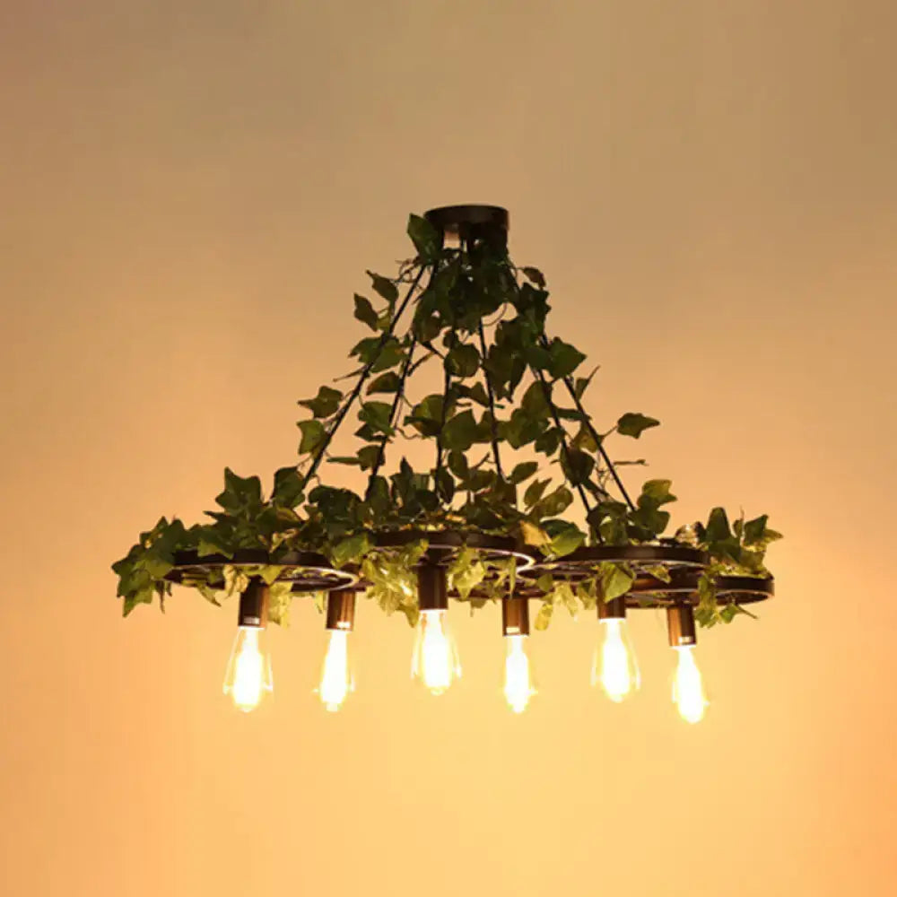 Industrial metal ivy leaf pendant light dining room 110v-240v