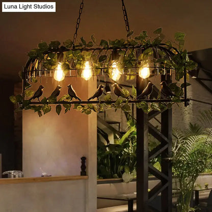 Industrial metal ivy leaf pendant light dining room 110v-240v