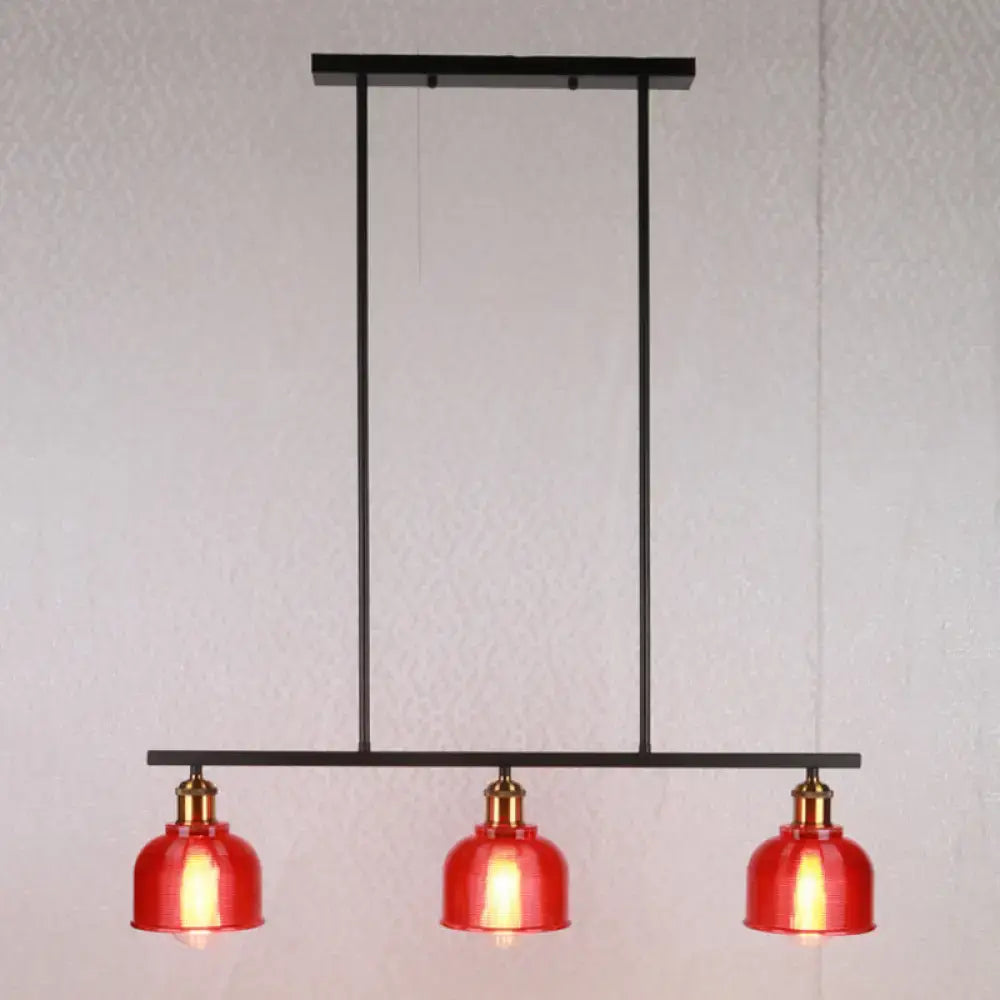 Industrial red yellow blue glass pendant light kitchen island lighting
