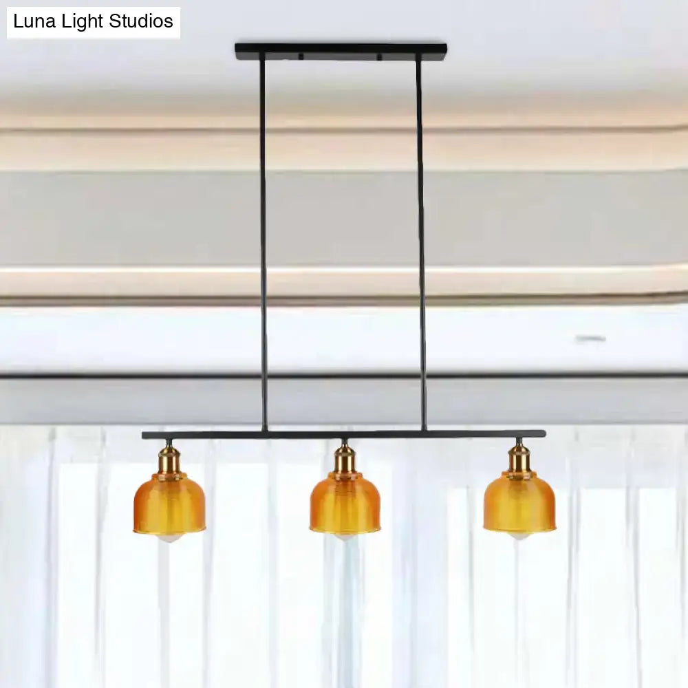 Industrial red yellow blue glass pendant light kitchen island lighting