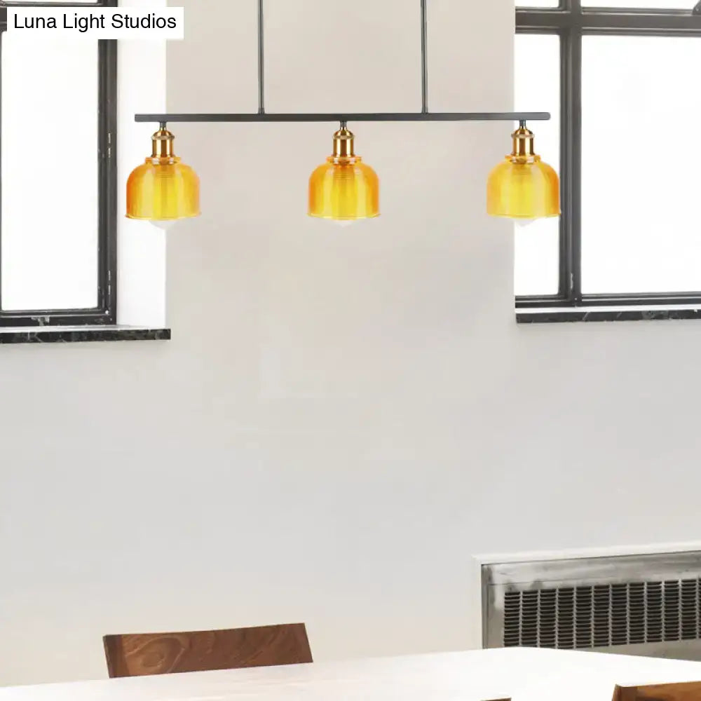 Industrial red yellow blue glass pendant light kitchen island lighting