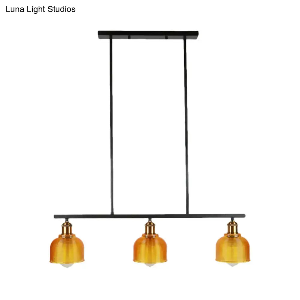 Industrial red yellow blue glass pendant light kitchen island lighting