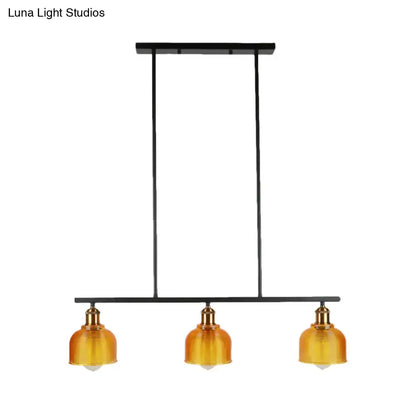 Industrial red yellow blue glass pendant light kitchen island lighting