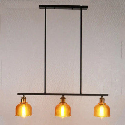 Industrial red yellow blue glass pendant light kitchen island lighting