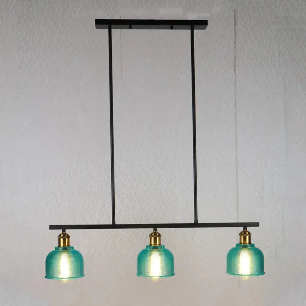 Industrial red yellow blue glass pendant light kitchen island lighting