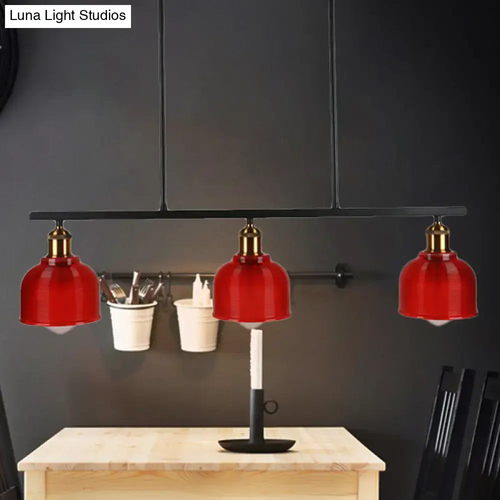 Industrial red yellow blue glass pendant light kitchen island lighting