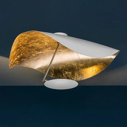 Industrial retro gold & black flying saucer hat ceiling lamp bedroom