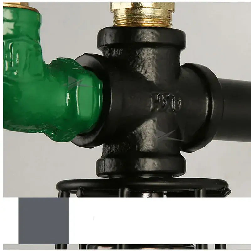 Industrial retro green faucet wall light bedroom steam punk lamp