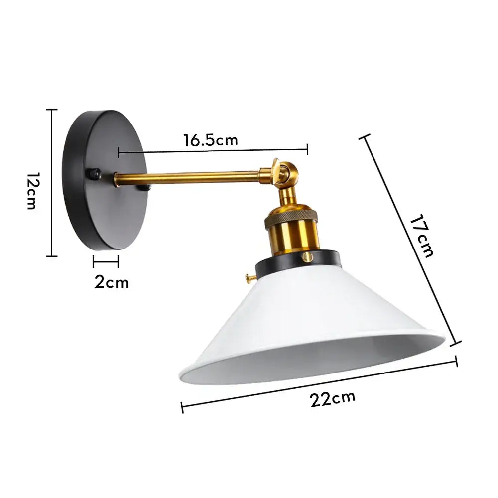 Industrial retro loft wall sconce – bedroom brass accent light