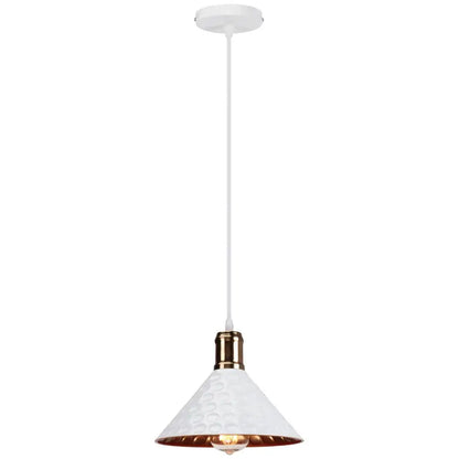 Industrial retro pendant lamp hammered copper – dining room light