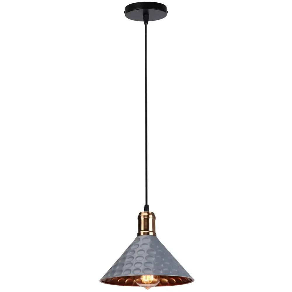 Industrial retro pendant lamp hammered copper – dining room light
