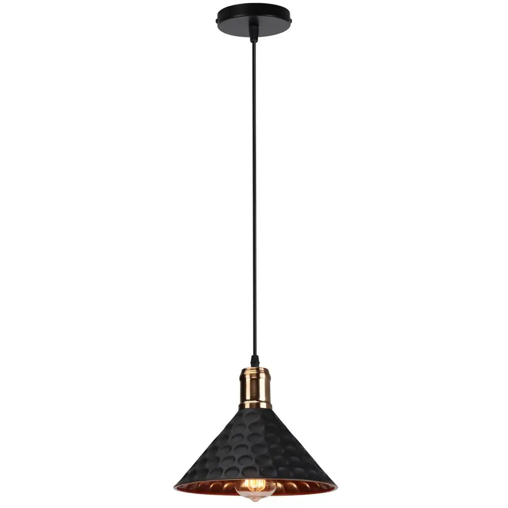 Industrial retro pendant lamp hammered copper – dining room light