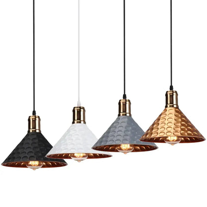 Industrial retro pendant lamp hammered copper – dining room light