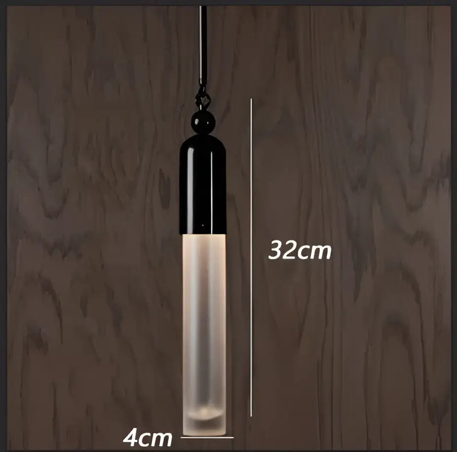 Industrial retro pendant lamp with frosted glass for living room