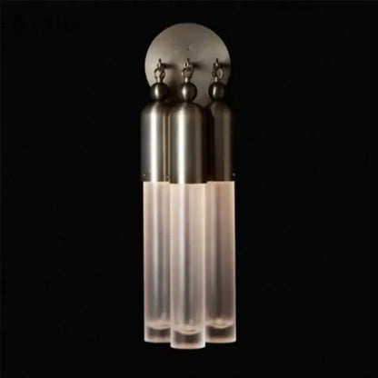 Industrial retro pendant lamp with frosted glass for living room