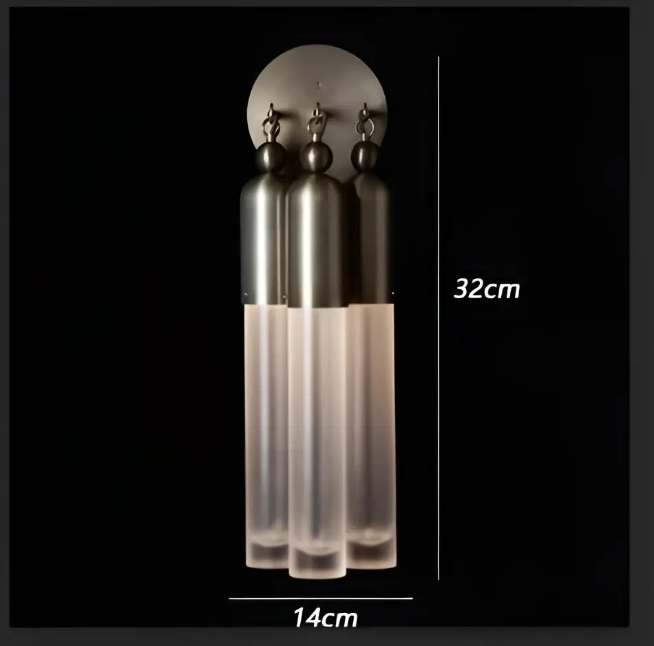 Industrial retro pendant lamp with frosted glass for living room