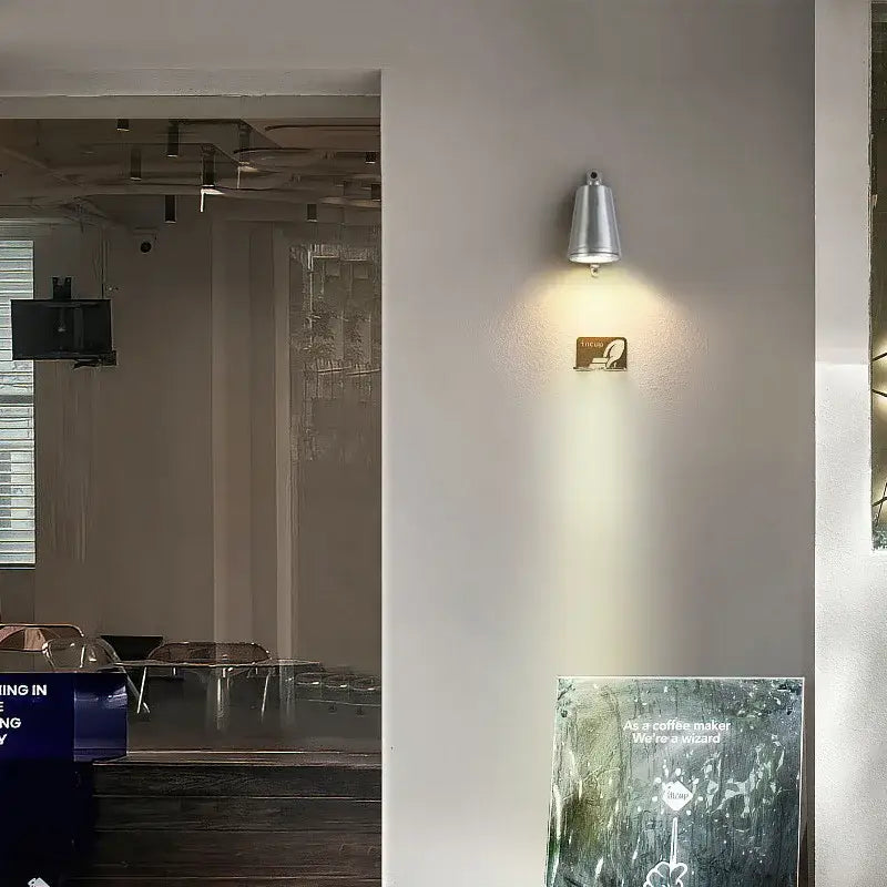 Industrial retro spotlight silver wall lamp courtyard accent light