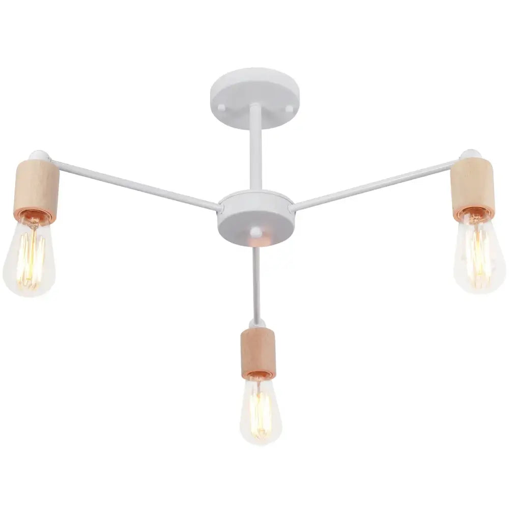 Industrial rod iron wood ceiling lamp living room globe chandelier