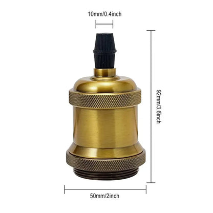 Industrial rose gold & black e27 lamp holder 5 pack kitchen light