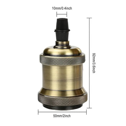 Industrial rose gold & black e27 lamp holder 5 pack kitchen light