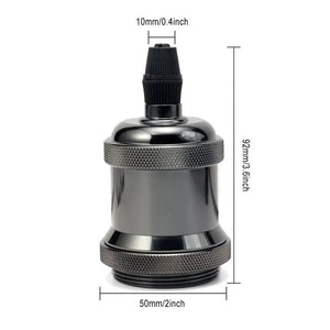 Industrial rose gold & black e27 lamp holder 5 pack kitchen light