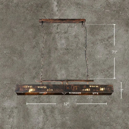 Industrial rustic metal shade prism island pendant dining room light