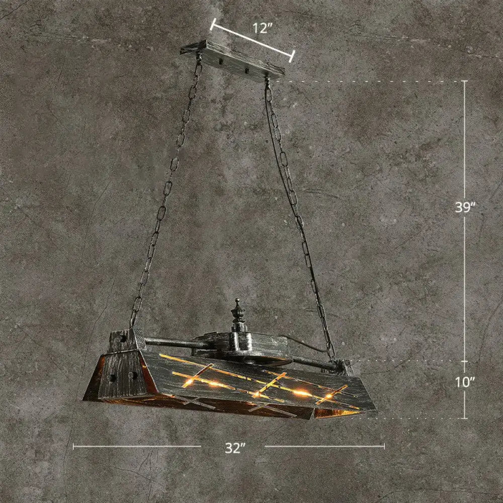 Industrial rustic metal shade prism island pendant dining room light