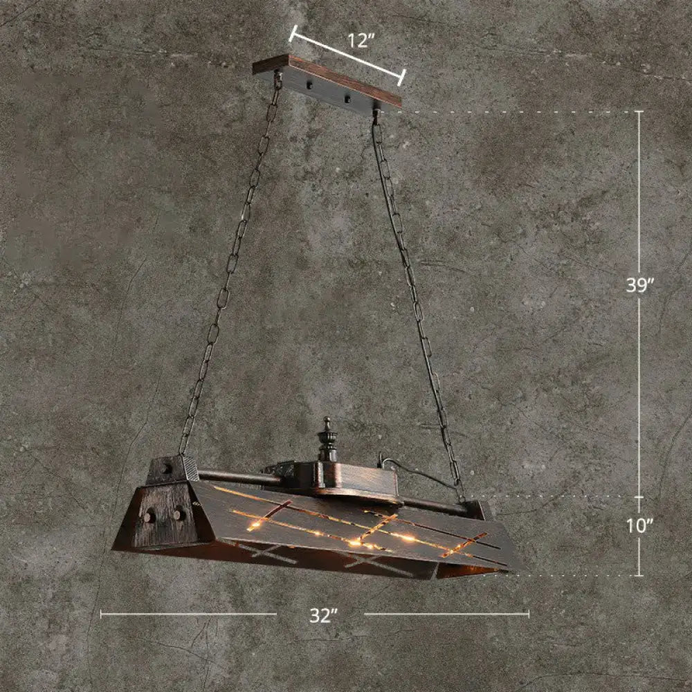 Industrial rustic metal shade prism island pendant dining room light