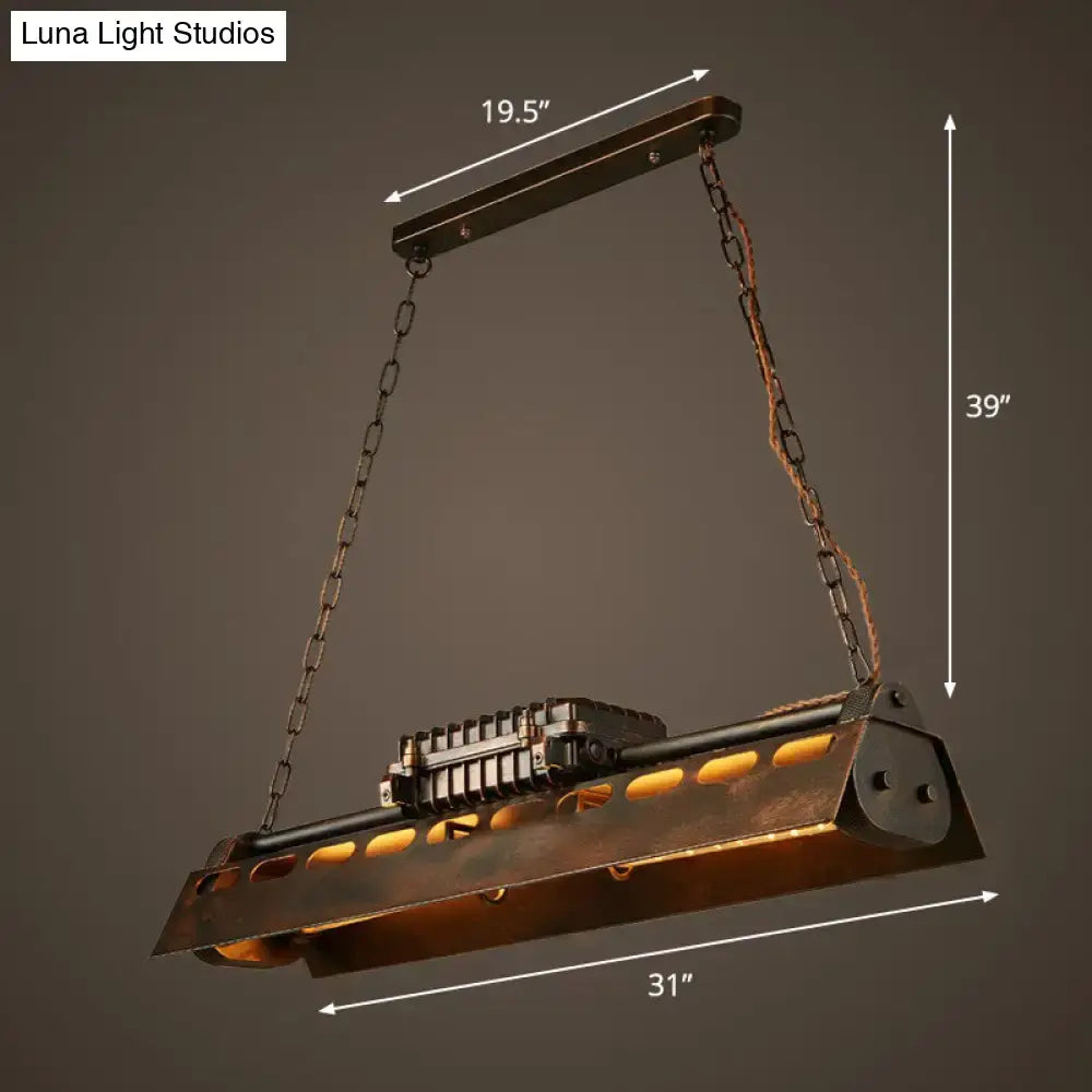 Industrial rustic metal shade prism island pendant dining room light