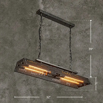 Industrial rustic metal shade prism island pendant dining room light