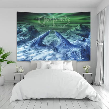 Industrial sewing machine death metal tapestry living room decor