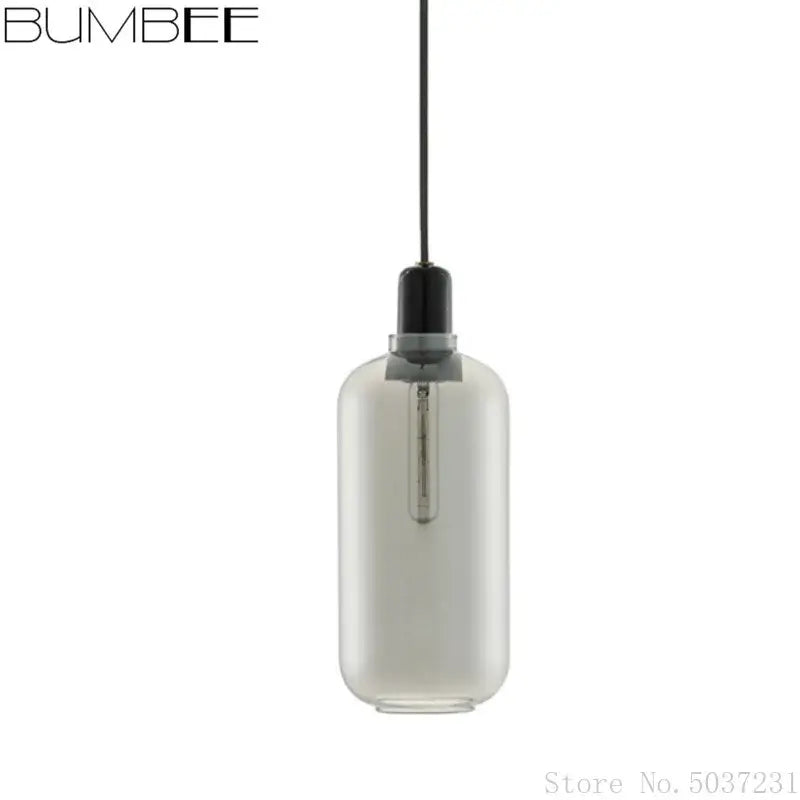 Industrial stained glass pendant light set dining room smoked glass