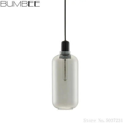 Industrial stained glass pendant light set dining room smoked glass