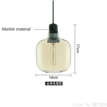Industrial stained glass pendant light set dining room smoked glass