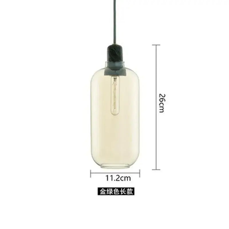 Industrial stained glass pendant light set dining room smoked glass