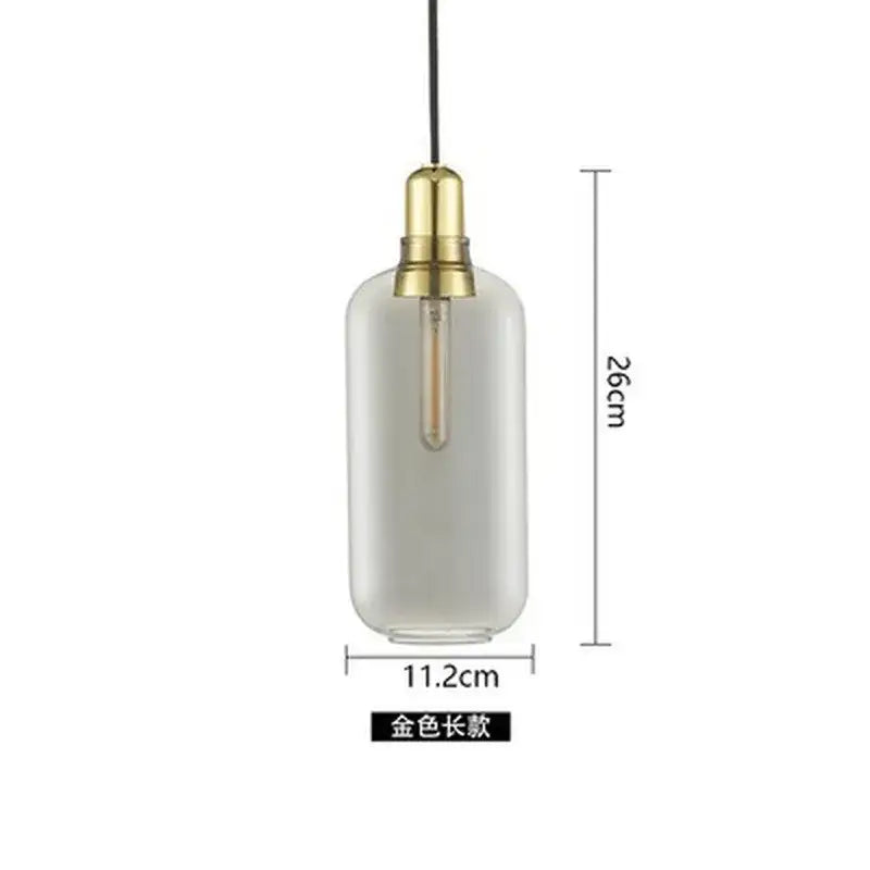 Industrial stained glass pendant light set dining room smoked glass