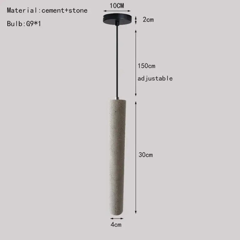 Industrial stone led pendant lamp kitchen speckled concrete light