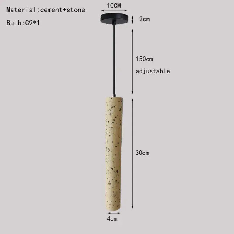 Industrial stone led pendant lamp kitchen speckled concrete light