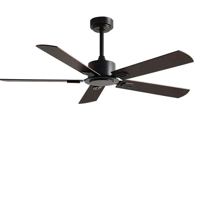 Industrial style black ceiling fan with remote control for living room