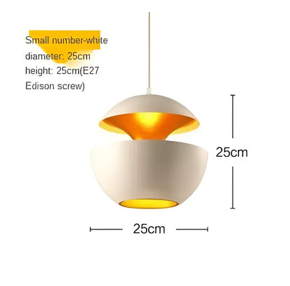 Industrial style led pendant light matte black kitchen split dome