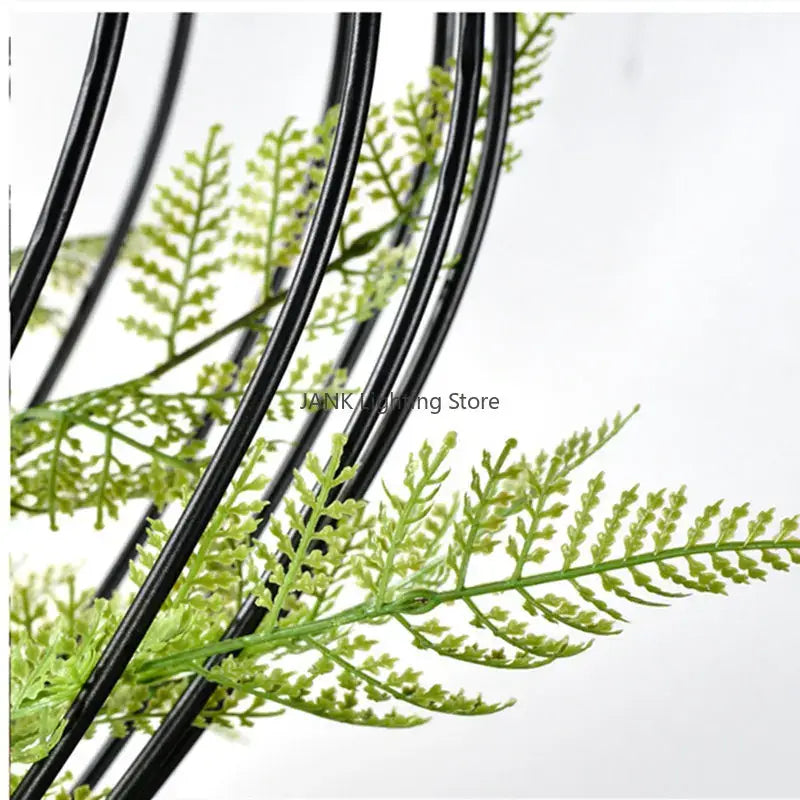 Industrial style planting black iron pendant lamp dining room