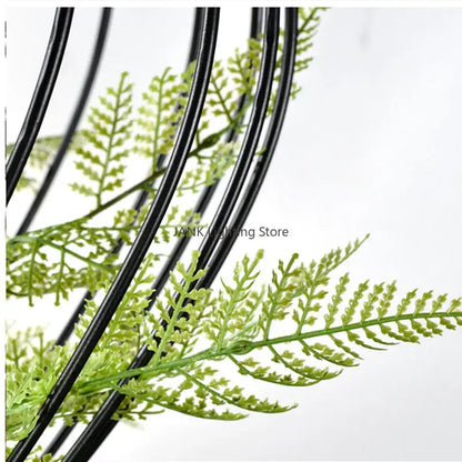Industrial style planting black iron pendant lamp dining room