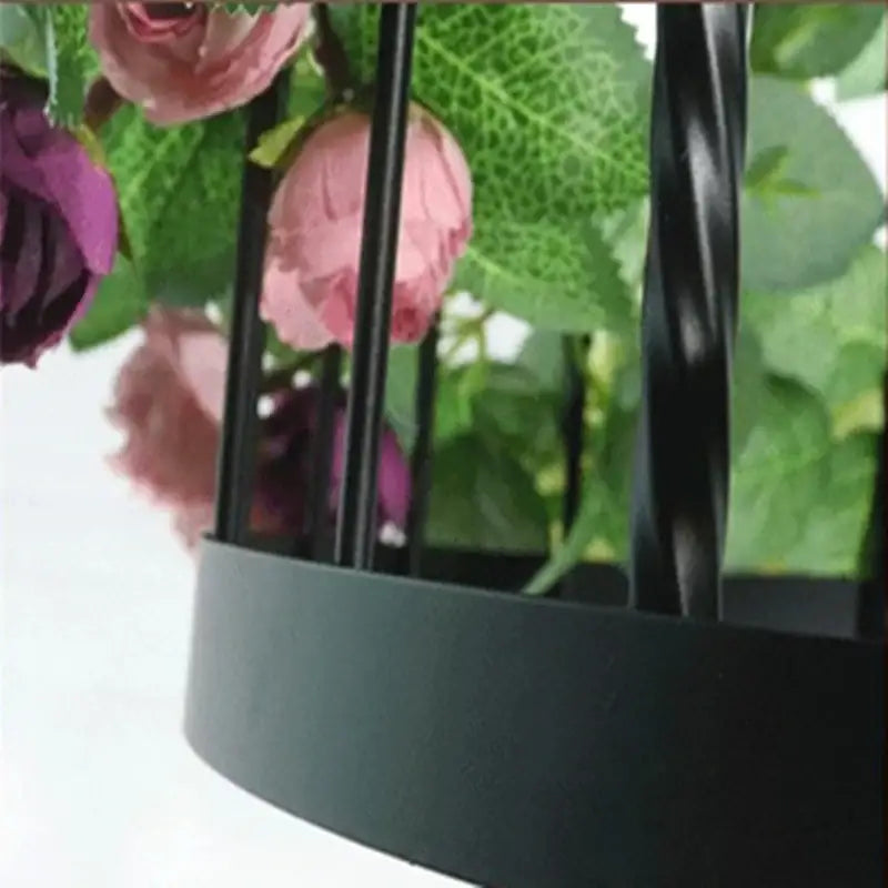 Industrial style rose chandelier dining room floral iron pendant