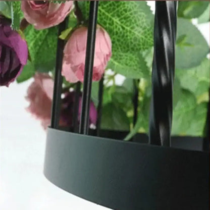 Industrial style rose chandelier dining room floral iron pendant