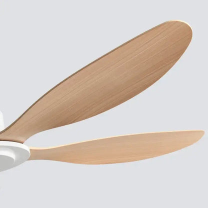 Industrial style white & wood ceiling fan with remote control bedroom