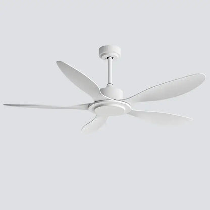 Industrial style white & wood ceiling fan with remote control bedroom