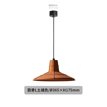 Industrial terracotta cement pendant lamp dining room hanging light
