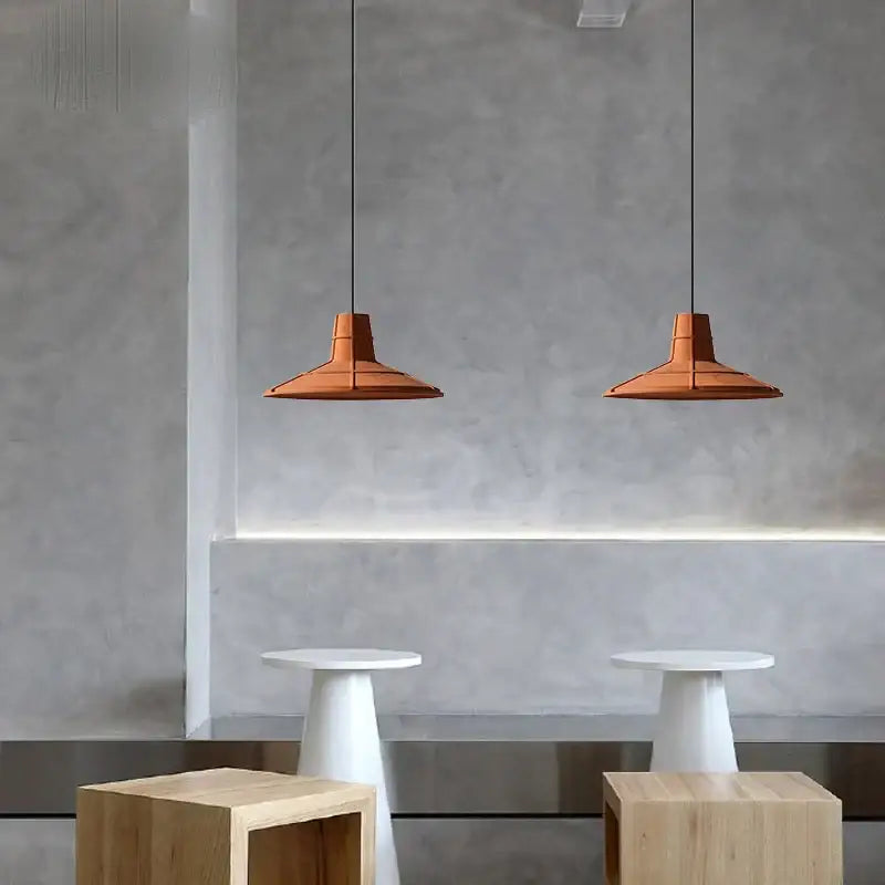 Industrial terracotta cement pendant lamp dining room hanging light