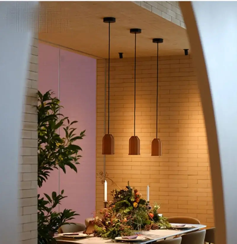 Industrial terracotta cement pendant lamp dining room hanging light