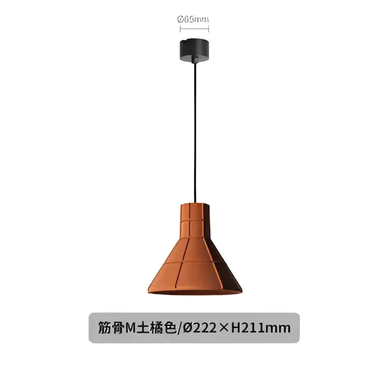 Industrial terracotta cement pendant lamp dining room hanging light